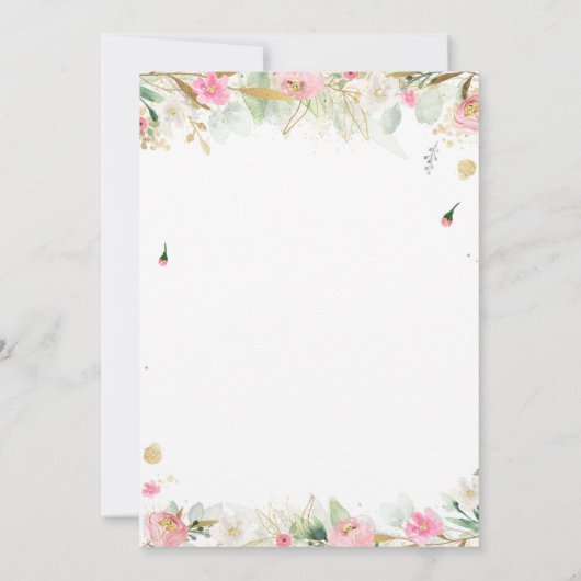 Bosdieren groen rijden met Baby shower Kaart (Achterkant)