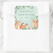 Bosdieren Groene Boekenlegger Sticker (Tas)