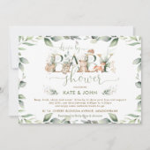 Bosdieren Groene Drive By Baby Shower Kaart (Voorkant)