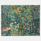 BOSDIEREN Hazen, fazant vogel, groene bloemen Fleece Deken (Voorkant (Horizontaal))
