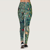 BOSDIEREN Hazen, fazant vogel, groene bloemen Leggings (Achterkant)