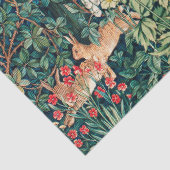 BOSDIEREN Hazen, fazant vogel, groene bloemen Tissuepapier (Detail)