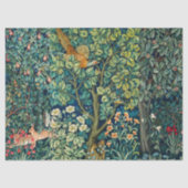 BOSDIEREN Hazen, fazant vogel, groene bloemen Tissuepapier (Voorkant)