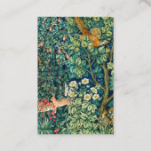 BOSDIEREN Hazen, fazant vogel, groene bloemen Visitekaartje (Achterkant)