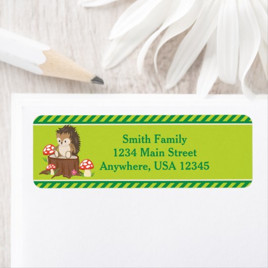 Bosdieren Hedgehog | Gepersonaliseerd Etiket (Insitu)