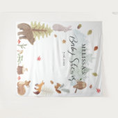 Bosdieren Herfst Baby shower Achtergrond Wandkleed (Voorkant (horizontaal))