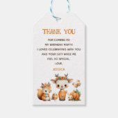 Bosdieren Herfst Kinderverjaardag Bedankt Cadeaulabel (Voorkant)