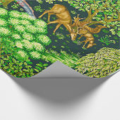 BOSDIEREN, HERTEN DOOR EEN BEEKGROENE BLOEM CADEAUPAPIER (Hoek)