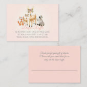 Bosdieren Herten Raccoon Fox Luier Raffle Informatiekaartje (Voorkant / Achterkant)