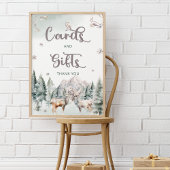 Bosdieren Herten Winter Kaarten en geschenken Poster