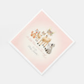 Bosdieren Hertenwasbeer Fox Boho Baby shower Servetten (Hoek)