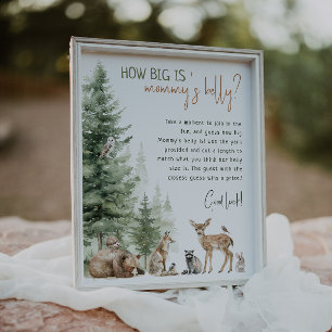 Bosdieren Hoe groot is de buik van mama Poster