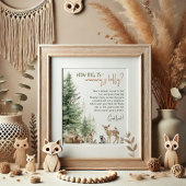 Bosdieren Hoe groot is de buik van mama Poster