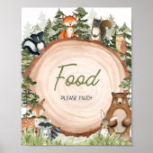 Bosdieren Hout Slice Food Poster (Voorkant)