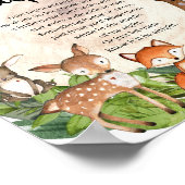 Bosdieren houten log Late Night Diapers game Poster (Hoek)