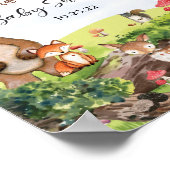 Bosdieren in bosbord poster (Hoek)