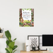 Bosdieren in bosbord poster (Thuiskantoor)