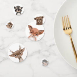 Bosdieren in de Cute Woodland op een dag vrij Confetti