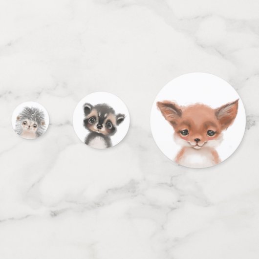 Bosdieren in de Cute Woodland op een dag vrij Confetti (Voorkanten)