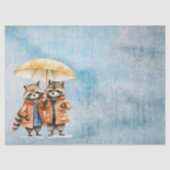 Bosdieren in de regendecoupage tissuepapier (Voorkant)