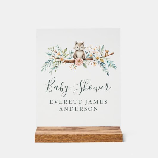 bosdieren in de Waterverf Acryl Bord (Voorkant)