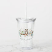 bosdieren in de Waterverf Acryl Drinkbeker (Voorkant)