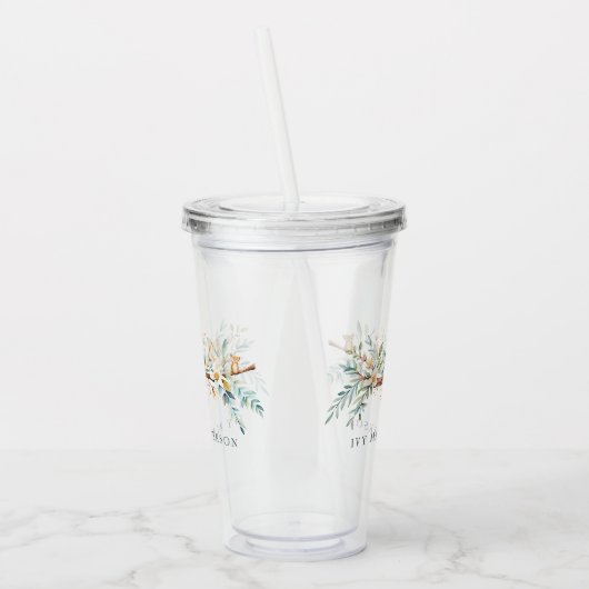 bosdieren in de Waterverf Acryl Drinkbeker (Links)