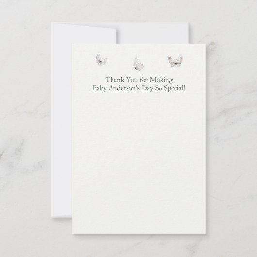 bosdieren in de Waterverf Bedankkaart (Achterkant)