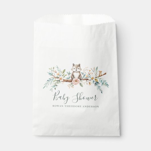 bosdieren in de Waterverf Bedankzakje (Voorkant)