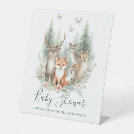 bosdieren in de Waterverf Reclamebord Met Voetstuk