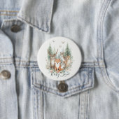 bosdieren in de Waterverf Ronde Button 7,6 Cm (In situ)