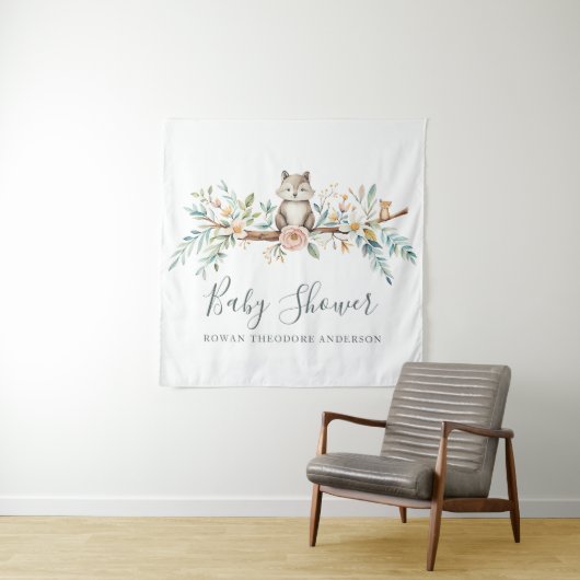 bosdieren in de Waterverf Wandkleed (In situ)