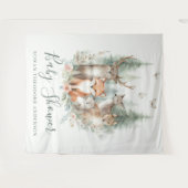 bosdieren in de Waterverf Wandkleed (Voorkant (horizontaal))