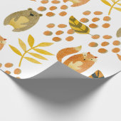 Bosdieren in het bos cadeaupapier (Hoek)