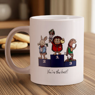 Bosdieren Je bent de beste! Cadeau Podium Kunst Grote Koffiekop