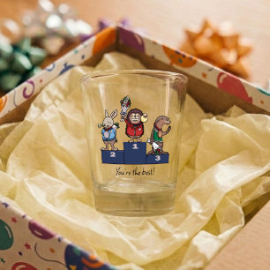 Bosdieren Je bent de beste! Cadeau Podium Kunst Shot Glas