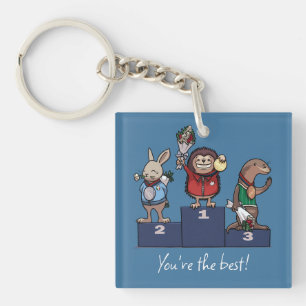 Bosdieren Je bent de beste! Cadeau Podium Kunst Sleutelhanger