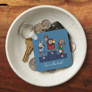 Bosdieren Je bent de beste! Cadeau Podium Kunst Sleutelhanger