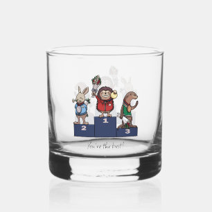 Bosdieren Je bent de beste! Cadeau Podium Kunst Whisky Glas