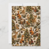Bosdieren Kerst Verjaardag Kaart (Achterkant)