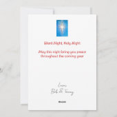 Bosdieren Kerstboom Stille Nacht Feestdagenkaart (Achterkant)