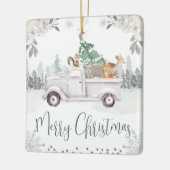 Bosdieren Kerstmis Keramisch Ornament (Links)