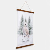 Bosdieren Kerstvakantie Hangend Wandkleed (Gebogen)