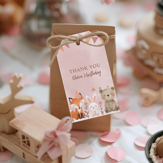 "Bosdieren Kids Verjaardag" Cadeaulabel