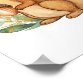 Bosdieren kinderkamer poster Eekhoorn babyspeelgoe (Hoek)