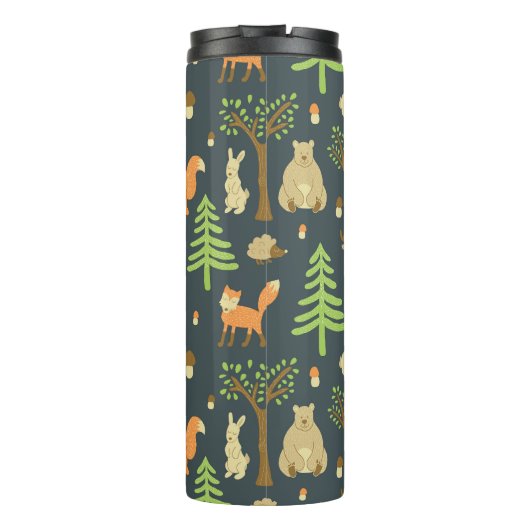  bosdieren, kinderpatroon. thermosbeker (Achterkant)