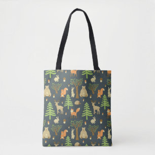  bosdieren, kinderpatroon. tote bag