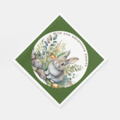 Bosdieren Konijn Feest Decoratie Eettafel Servet (Hoek)