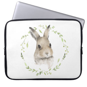 Bosdieren Konijn Naam Waterverf Laptop Sleeve