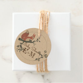 Bosdieren koppels BABY SHOWER Bedankjes Labels